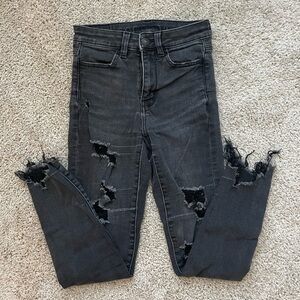 Women AE black skinny jeans